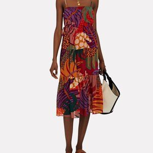 Farm Rio Multi Graphic Jungle Midi Dress